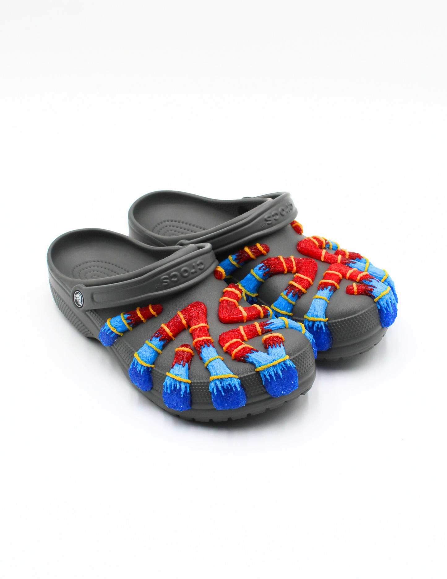COSMIC CROCS - MELTING POINT X STRIPE SEASON COLLECTION (SLATE GREY)